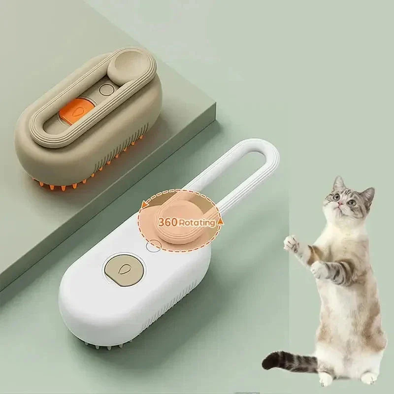 3 in 1 Pet Electric Steam Brush